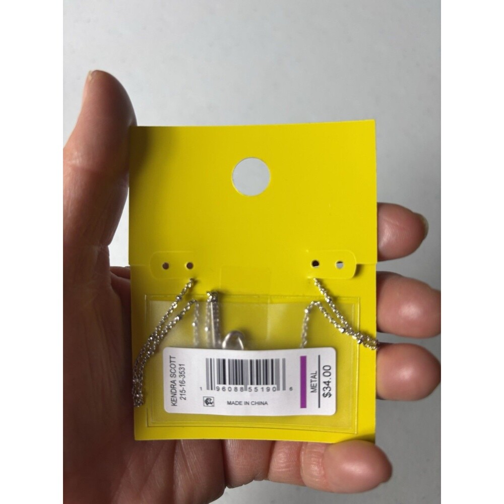 Kendra Scott Iris Rhodium Over Brass necklace Silver White - Picture 9 of 9